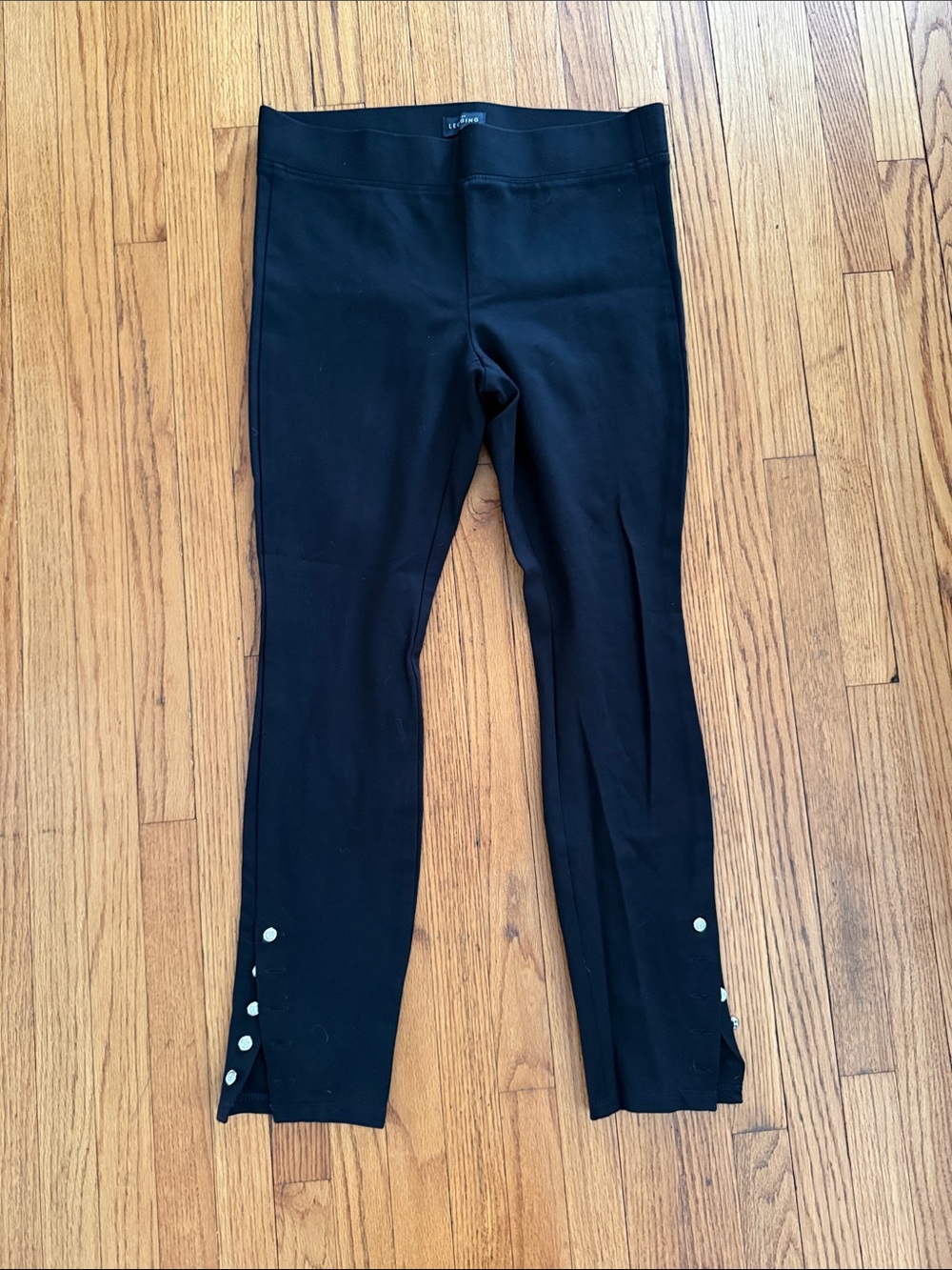 White House Black Market Black Snap-Hem Leggings